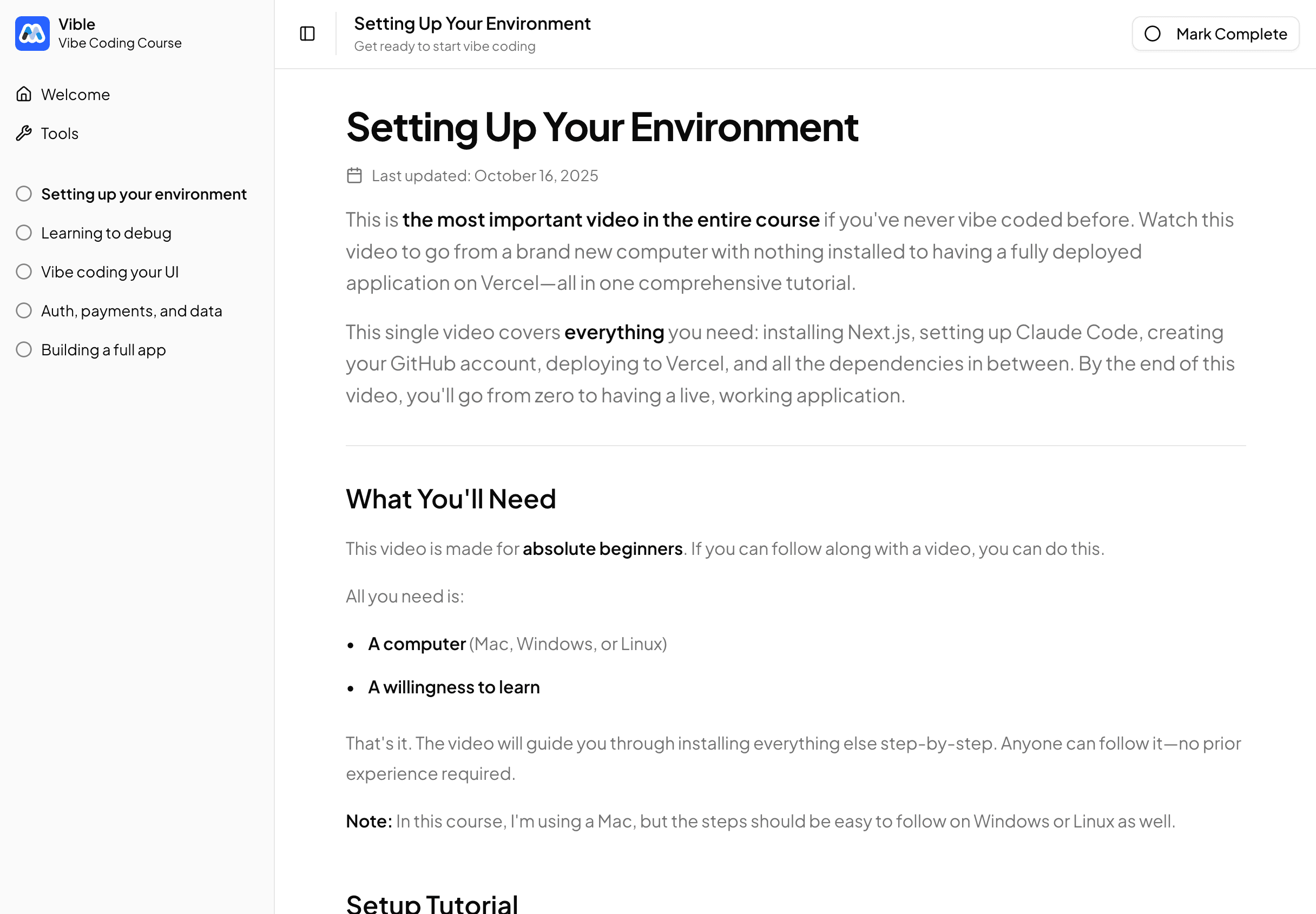 The Vible Screenshot